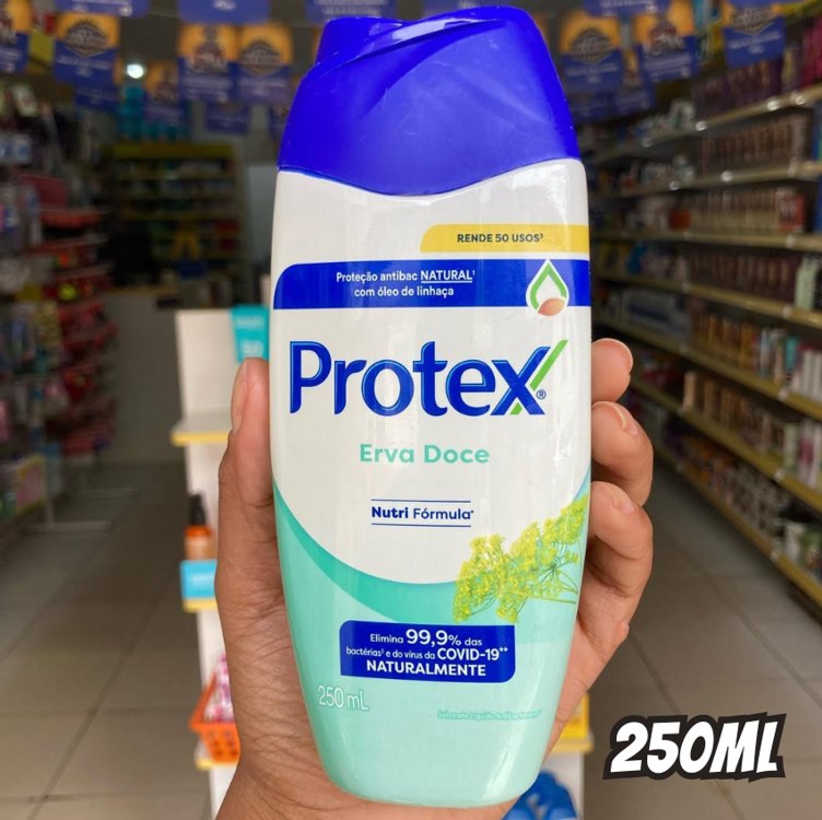 Sabonete Líquido Antibacteriano para Corpo Protex Erva Doce 250ml