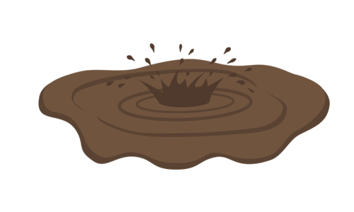 pngtree puddle of mud with splash png image 4840852.png