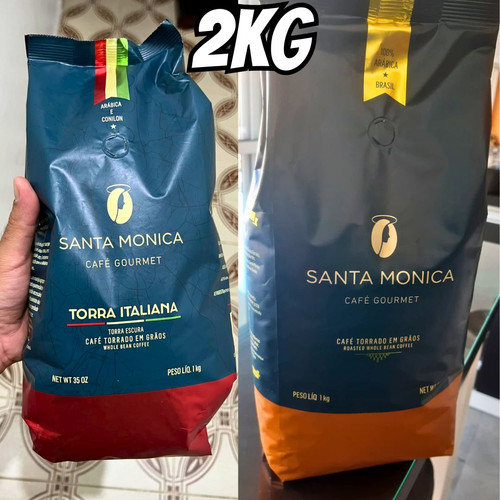Pack Café Santa Monica Grão Gourmet 1KG e Torra Italiana 1KG.jpg