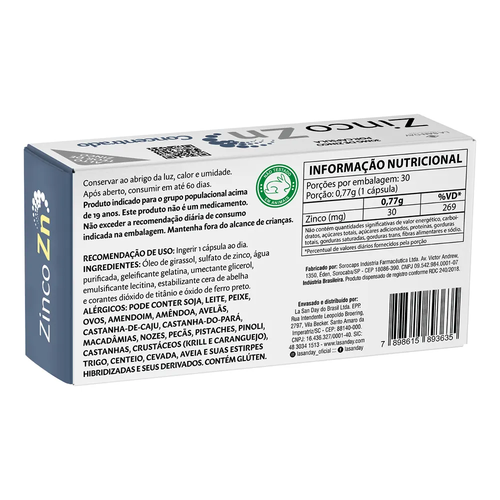 1565.3 Zinco Concentrado 30 Cápsulas La San Day.png