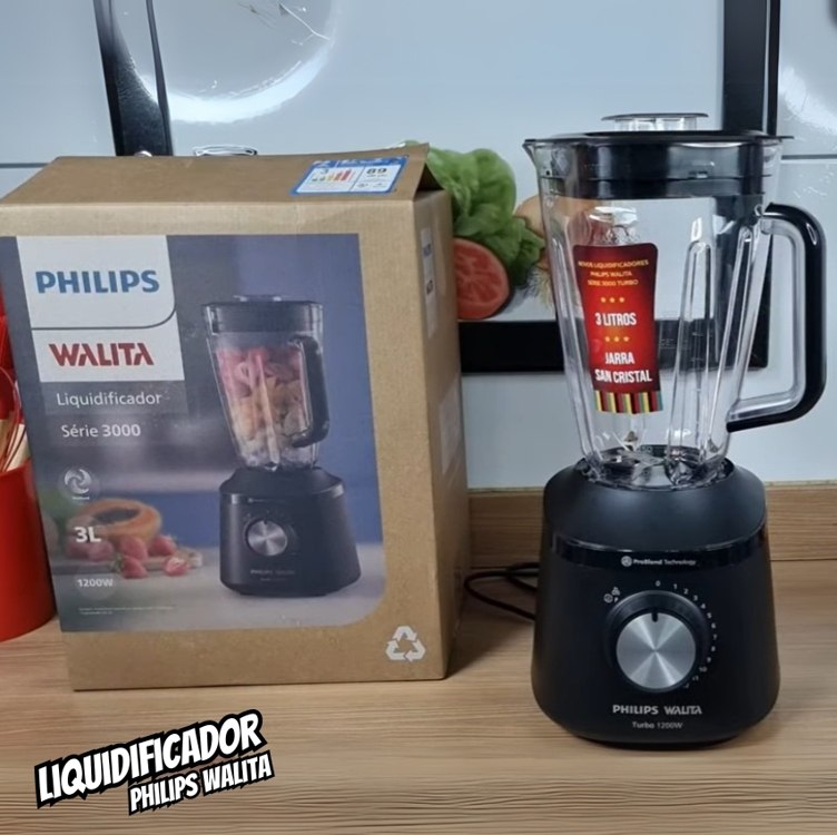 Liquidificador Série 3000 Turbo Philips Walita Hr2271 1200w Cor Preto