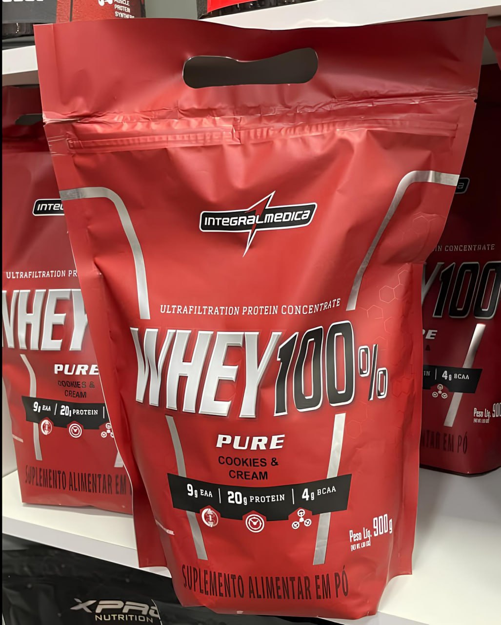 Whey 100% Pure Cookies and Cream Pouch 900g – Integralmedica