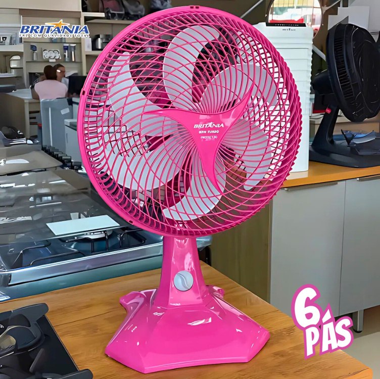 Ventilador Rosa Britânia Maxx Force 60W BVT304