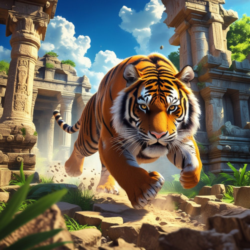 Leonardo Phoenix 10 A majestic tiger its vibrant orange fur an 3.jpg