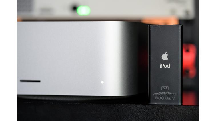 None A hands-on photo of Apple’s Mac Studio desktop computer with the M3 Ultra chip.