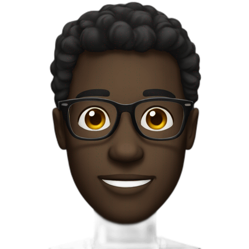 use my picture and create an emoji i'm a dark skinned guy who wears glasses.png