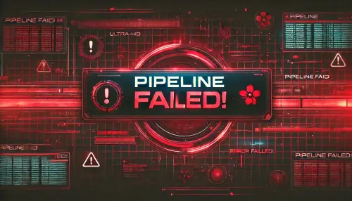DALL·E 2025 03 15 18.52.25 A dark futuristic banner with the text Pipeline Failed! in bold, red font.webp