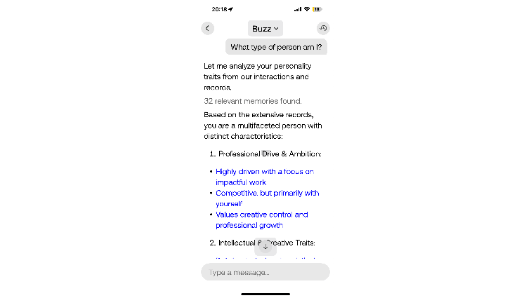 <em>It is oddly touching for an AI to gas you up like this, complete with links to transcripts.</em>” title=”None” onclick=”openModal(this)”></div><div class=
