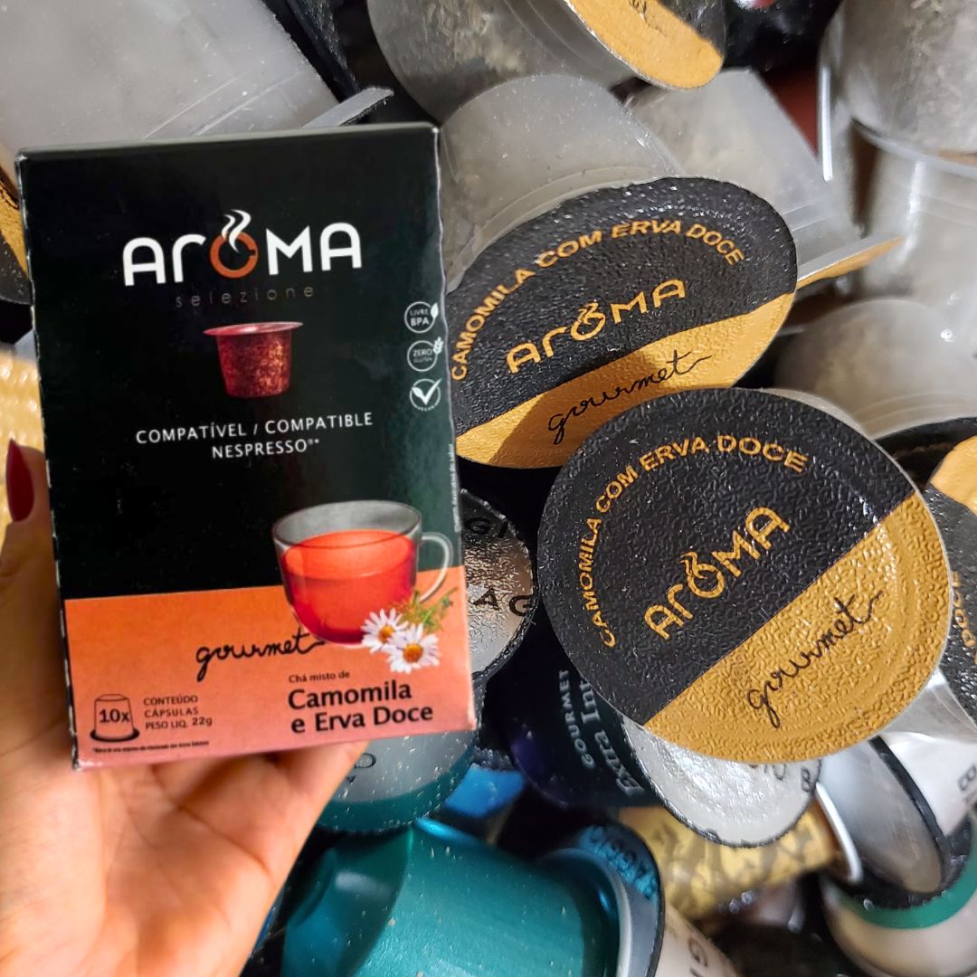 Aroma Selezione Cápsulas De Chá Camomila Com Erva Doce Compatível Com Nespresso Contém 10 Cápsulas