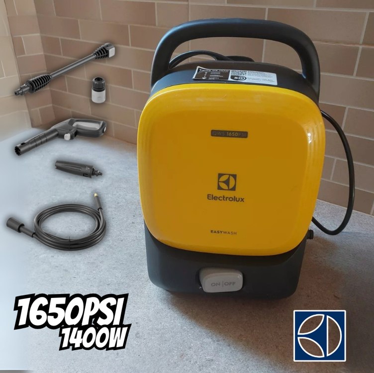 Lavadora de Alta Pressão Electrolux 1650PSI 1400W de Potência com Engate Rápido EasyWash Lava Jato Lava Car QWS1650 110v