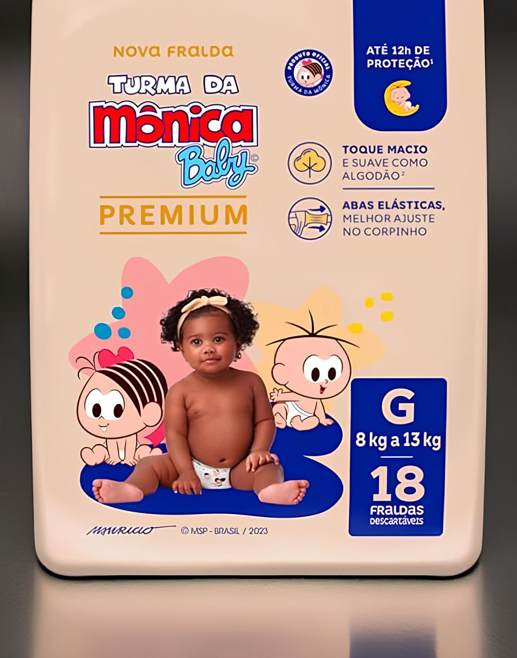 Turma da Mônica Baby Premium Jumbo G 18 Unidades