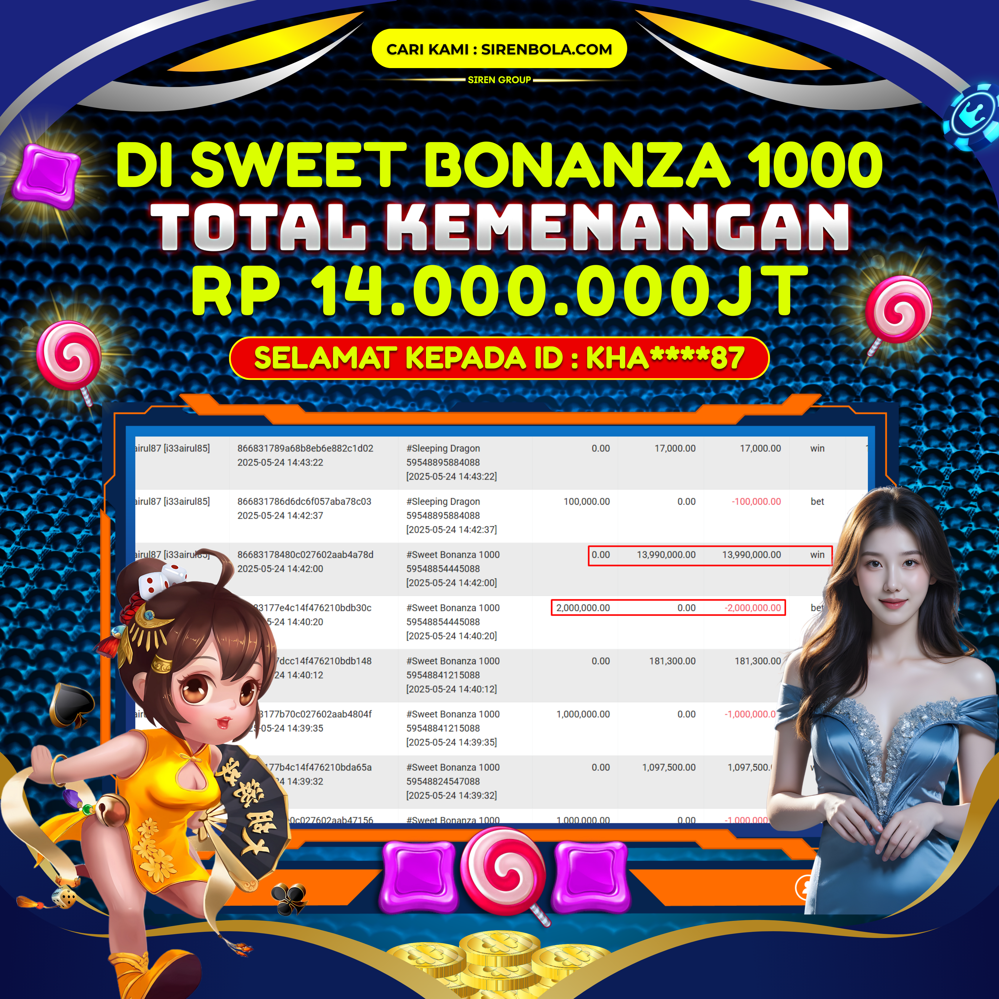 BUKTI JACKPOT 14 JUTA SWEET BONANZA 1000 ( 24 MEI 2025 ) LUNAS...