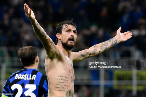 Francesco Acerbi of FC Internazionale celebrates after scoring the goal of 3-3 during the UEFA Champ.jpg