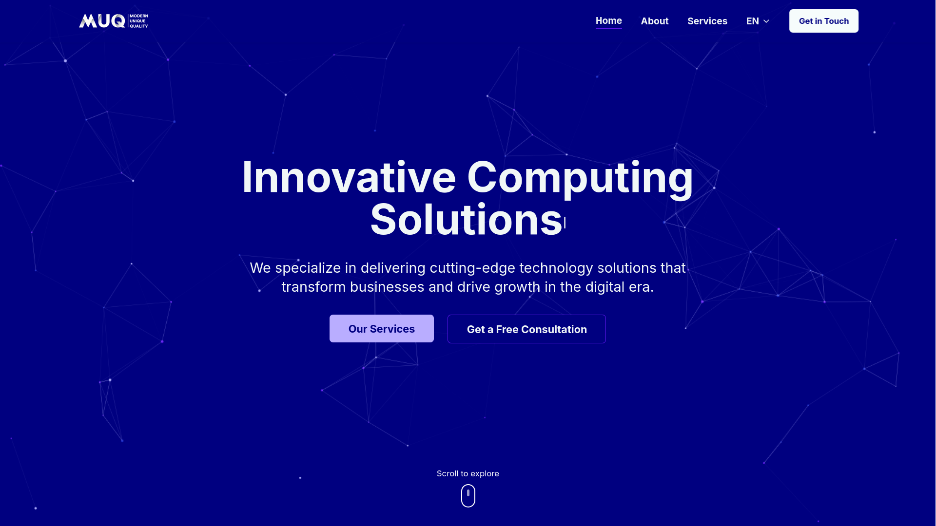MUQ Website - Corporate 3D Experience