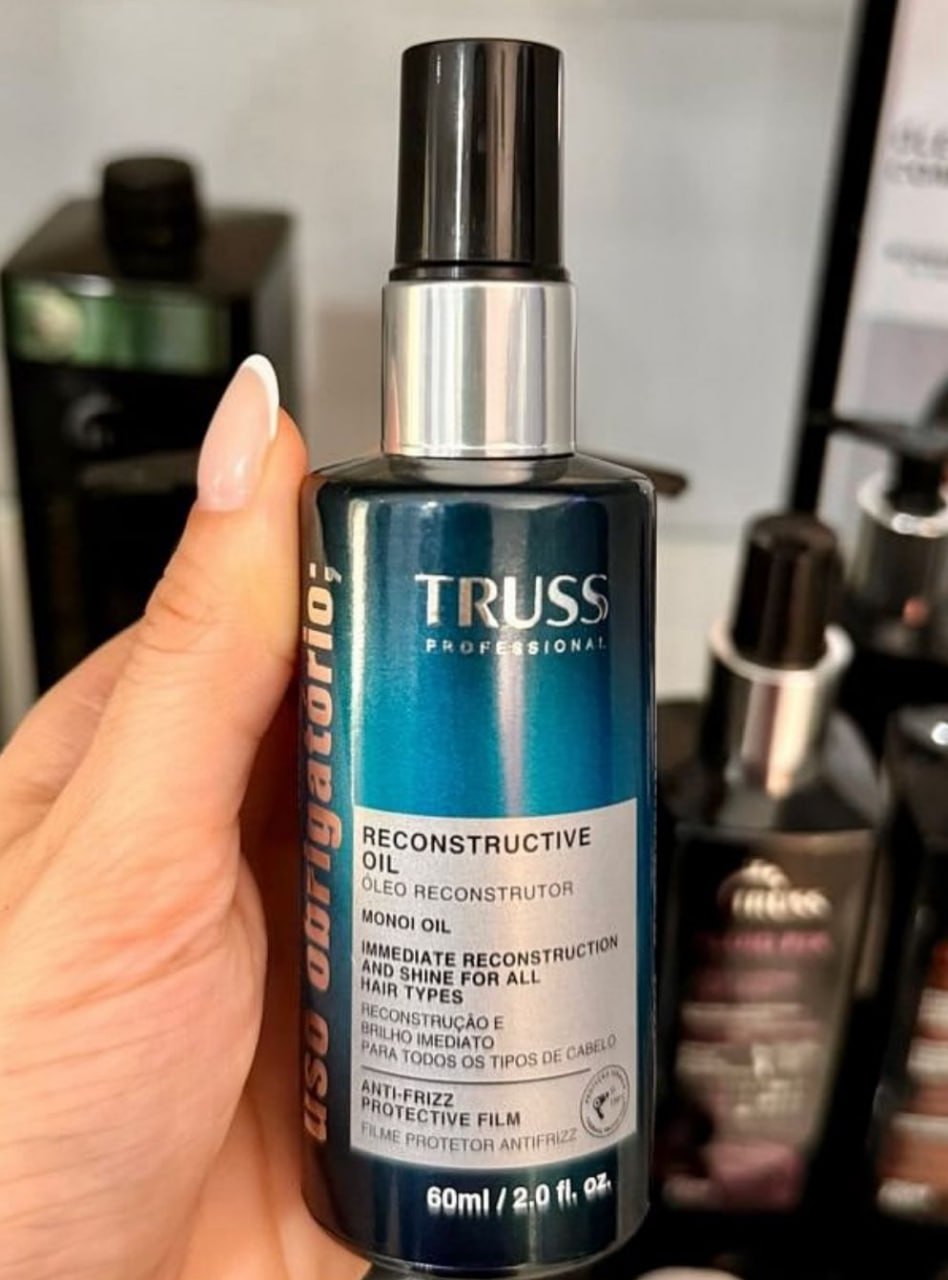 Truss Óleo Reconstrutor Uso Obrigatório | Tratamento Capilar para Brilho, Reconstrução e Proteção | 60ml Truss Óleo Reconstrutor Uso Obrigatório | Tratamento Capilar para Brilho, Reconstrução e Proteção | 60ml