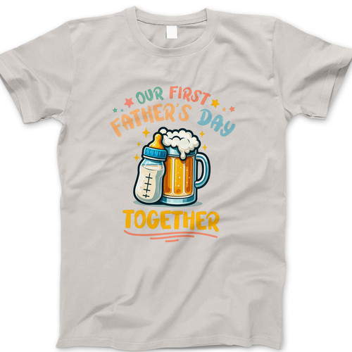 Photograph of four blank t-shirts greys beige and army green. Clipping path included. Ready for your.jpg