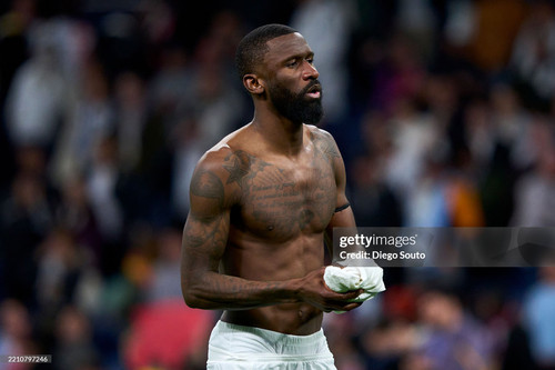 MADRID, SPAIN - APRIL 16: Antonio Rudiger of Real Madrid CF looks on after the game the UEFA Champio.jpg