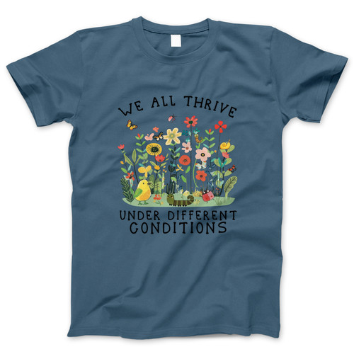 Photograph of four blank t-shirts greys beige and army green. Clipping path included. Ready for your.jpg