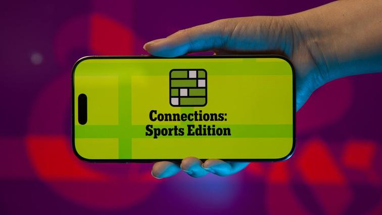 NYT Connections: Edição Esportes em um celular