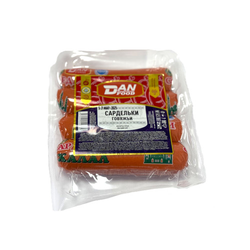 4870005254045 САРДЕЛЬКИ DAN FOOD ГОВЯЖЬИ ХАЛАЛ 430 Г ВУПАК..jpg