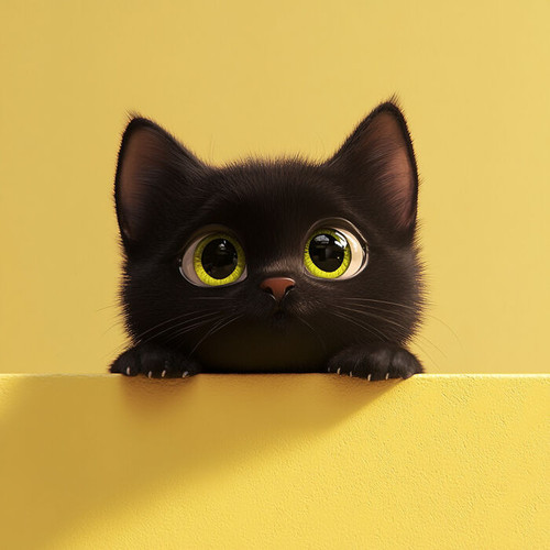 a033930294403 53291 A black cat peeking out from behind a gre d2f3826d 7c41 4320 b2d2 e6aa9cc6bc08 0.jpg