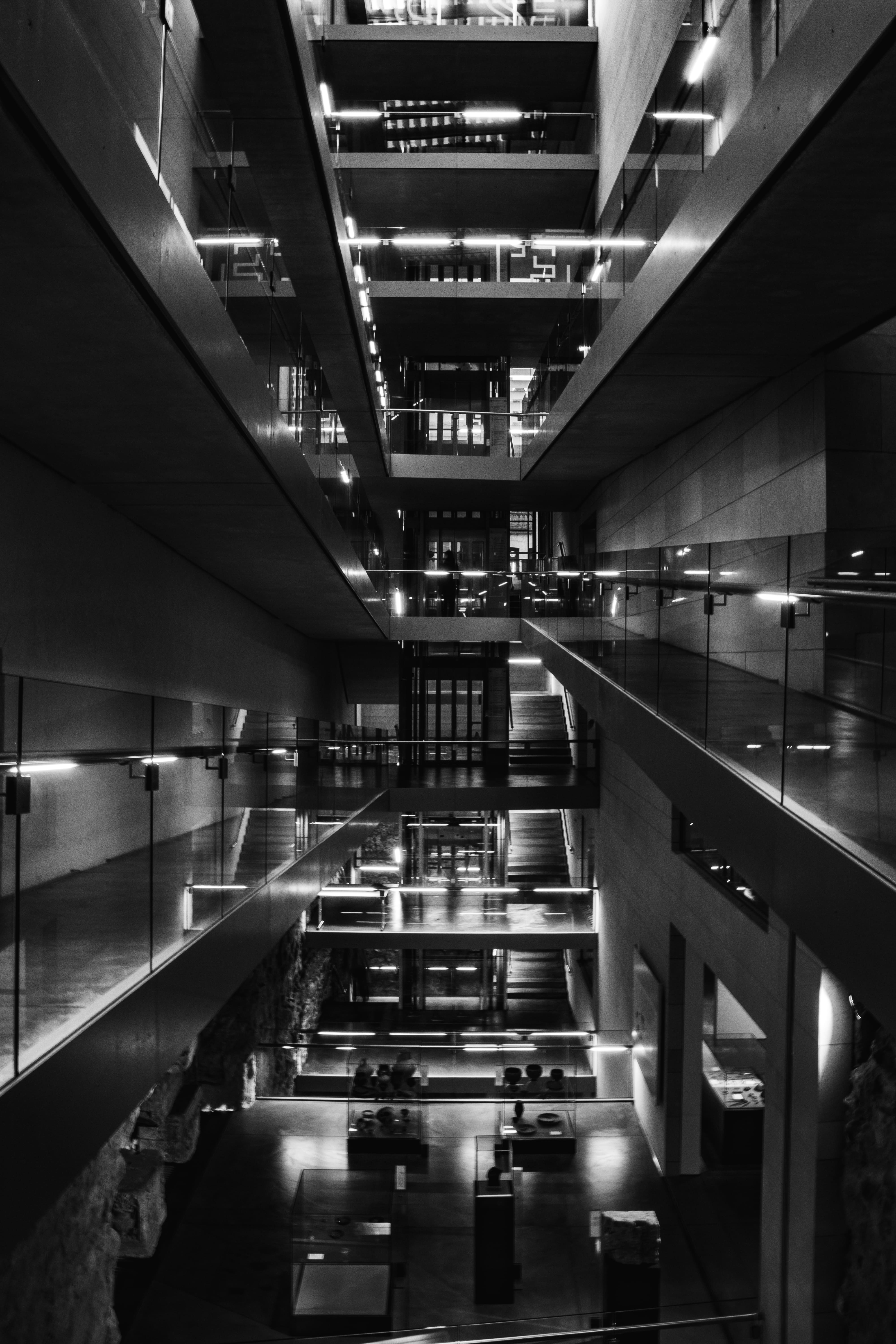 black white photo mall 2