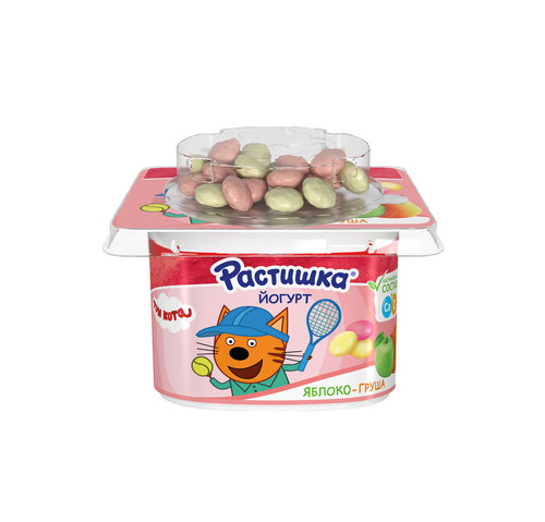 4600605022931 ЙОГУРТ РАСТИШКА ЯБЛОКОГРУШАПЕЧЕНЬЕ В ШОКОЛАДЕ 3% 118 Г.jpg