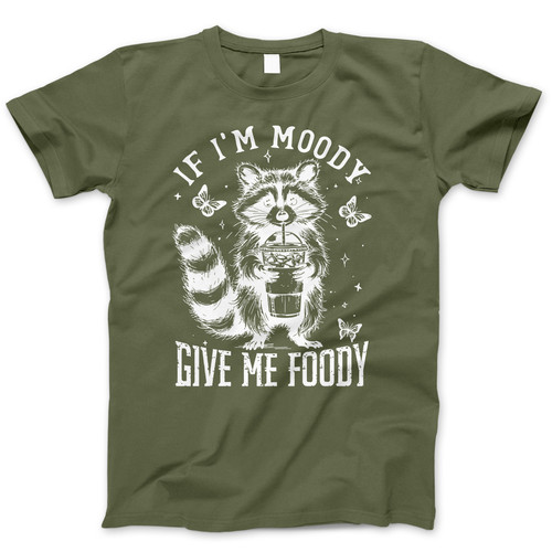 Photograph of four blank t-shirts greys beige and army green. Clipping path included. Ready for your.jpg