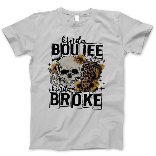 Photograph of four blank t-shirts greys beige and army green. Clipping path included. Ready for your.jpg