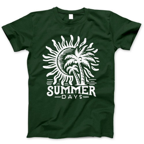 Photograph of four blank t-shirts greys beige and army green. Clipping path included. Ready for your.jpg