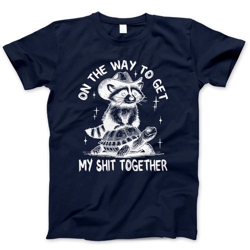 Photograph of four blank t-shirts greys beige and army green. Clipping path included. Ready for your.jpg