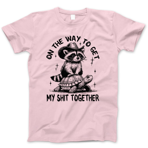 Photograph of four blank t-shirts greys beige and army green. Clipping path included. Ready for your.jpg