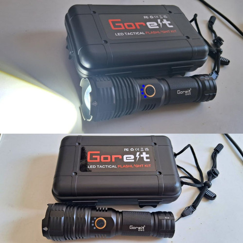 Lanterna Led Recarregavel 10000 Lumens, Goreit Lanterna Tatica Militar Super Potente XHP70.2.jpg