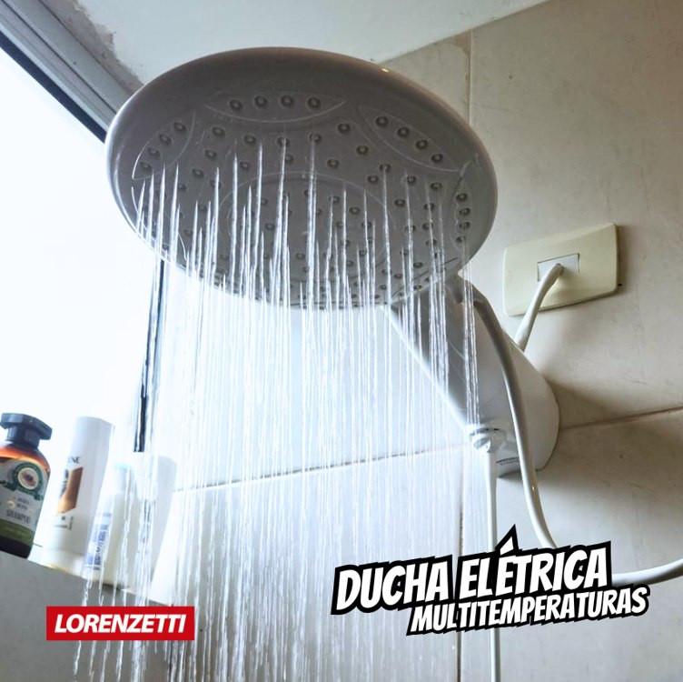 Ducha Advanced Multitemperaturas 220V 7500W, Lorenzetti, 7510503, Branco, Pequeno