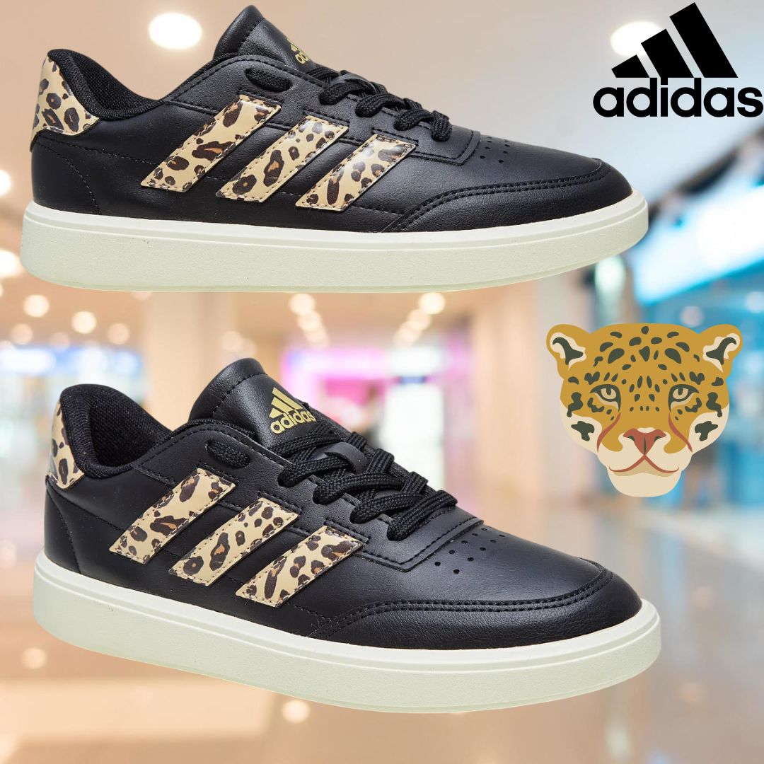 Tênis Adidas Courtblock Feminino – Preto+Marrom