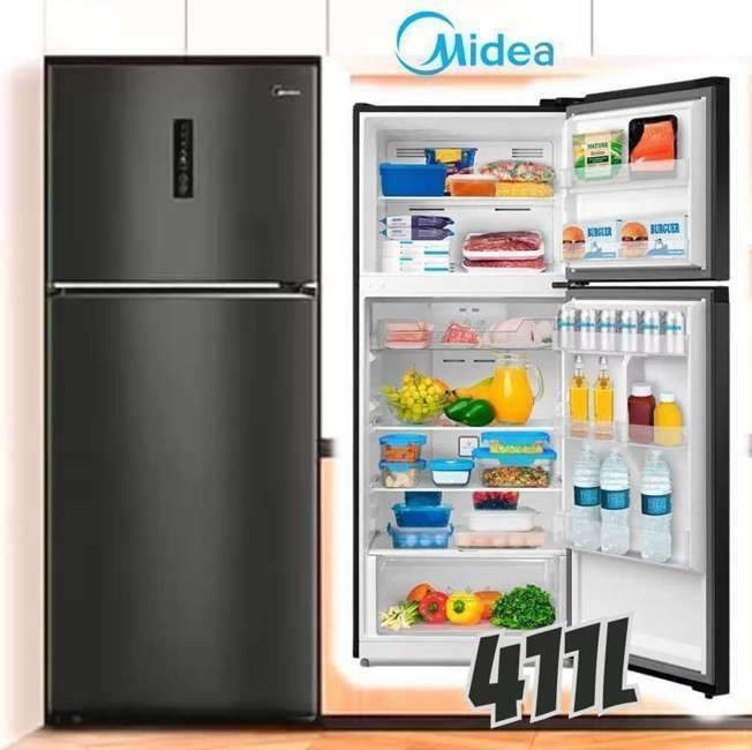 Geladeira Frost Free Midea Duplex 411L cor preta com desodorizador Active-C Fresh