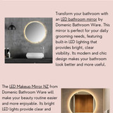 Stylish LED Bathroom Mirror by Domenic Bathroom Ware