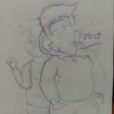 Bill  Newton in exclusive Fingersoft hoodie redraw sketch