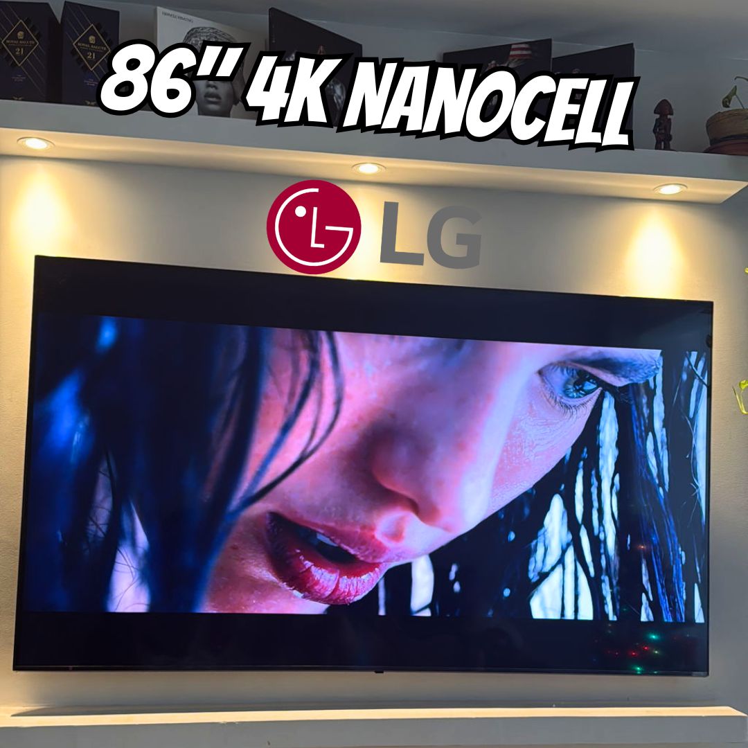 Smart TV 86″ 4K LG NanoCell 86NANO80T Processador α8 AI Painel 120Hz FreeSync Alexa/Chromecast integrado webOS 24 Controle Smart Magic