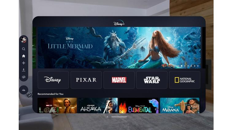 None Screenshot of the Disney Plus app in visionOS