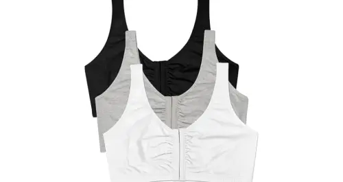 Fruit of the Loom Women's Front Close Sports Bra Cotton Blend, Easy Fit & Built Up Support 11zon.webp