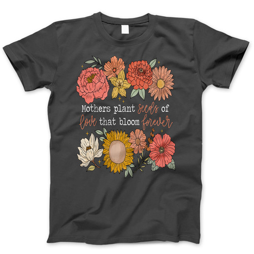 Photograph of four blank t-shirts greys beige and army green. Clipping path included. Ready for your.jpg