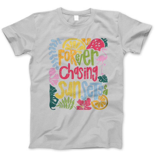 Photograph of four blank t-shirts greys beige and army green. Clipping path included. Ready for your.jpg