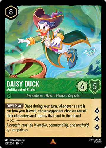 108 204 EN 7 Daisy Duck Multitalented Pirate LQ Lorcana Player.jpg.jpg