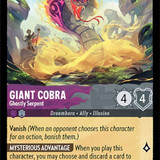 57-204-EN-7 - Giant Cobra - Ghostly Serpent - LQ - Lorcana Player