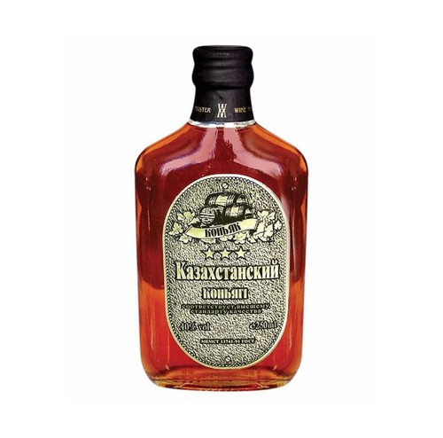 4870139008224 Коньяк казахстан wm 3 года 40% 0,2 л фляжка.jpg