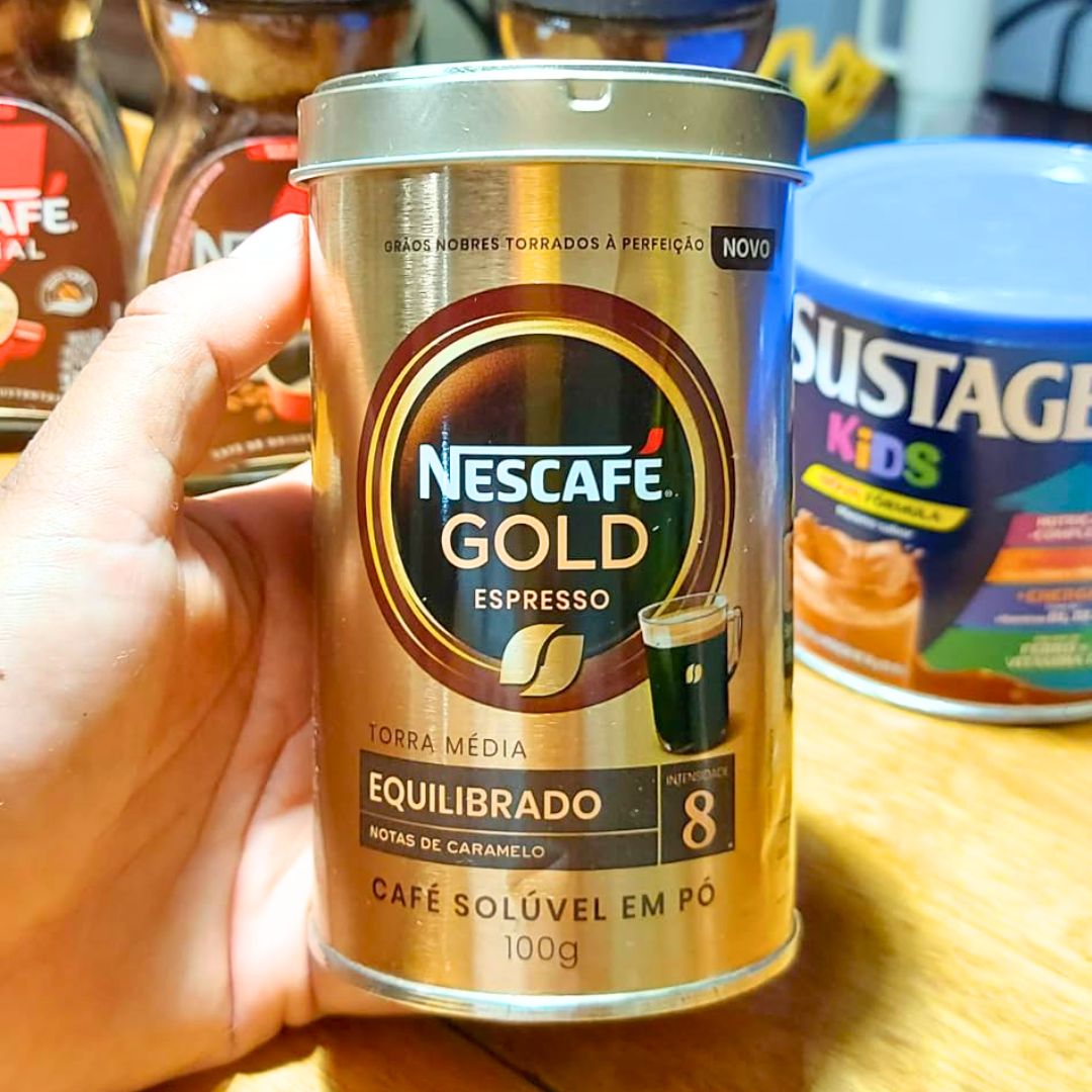 Nescafé Gold Espresso, Equilibrado 8, Café Solúvel em Pó, 100g