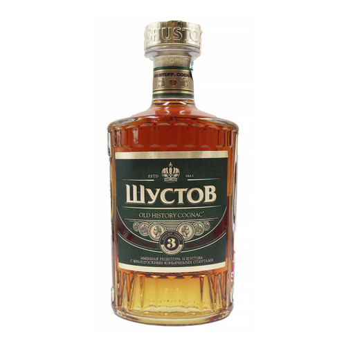 4780028461477 КОНЬЯК SHUSTOFF OLD HISTORY 3 ГОДА 40% 0,5 Л СТ БУТ.jpg