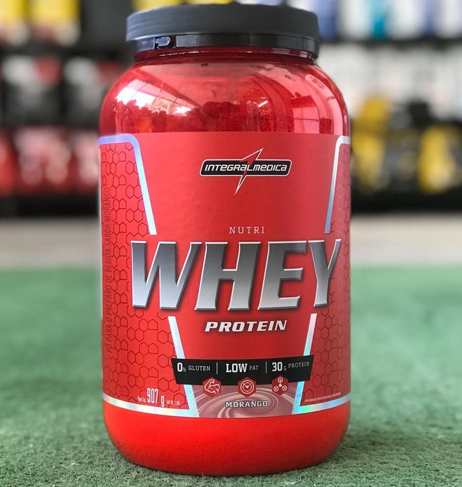 Nutri Whey Protein Morango Pote 900g Integralmédica