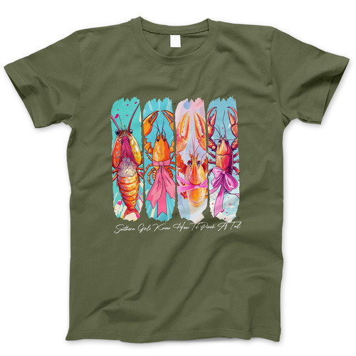 Photograph of four blank t-shirts greys beige and army green. Clipping path included. Ready for your.jpg